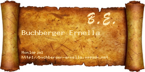 Buchberger Ernella névjegykártya